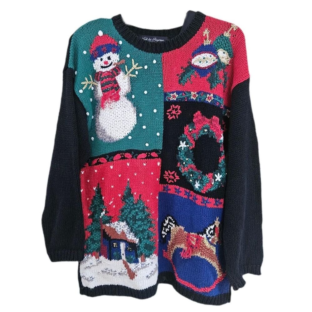 90s ugly christmas sweater pullover